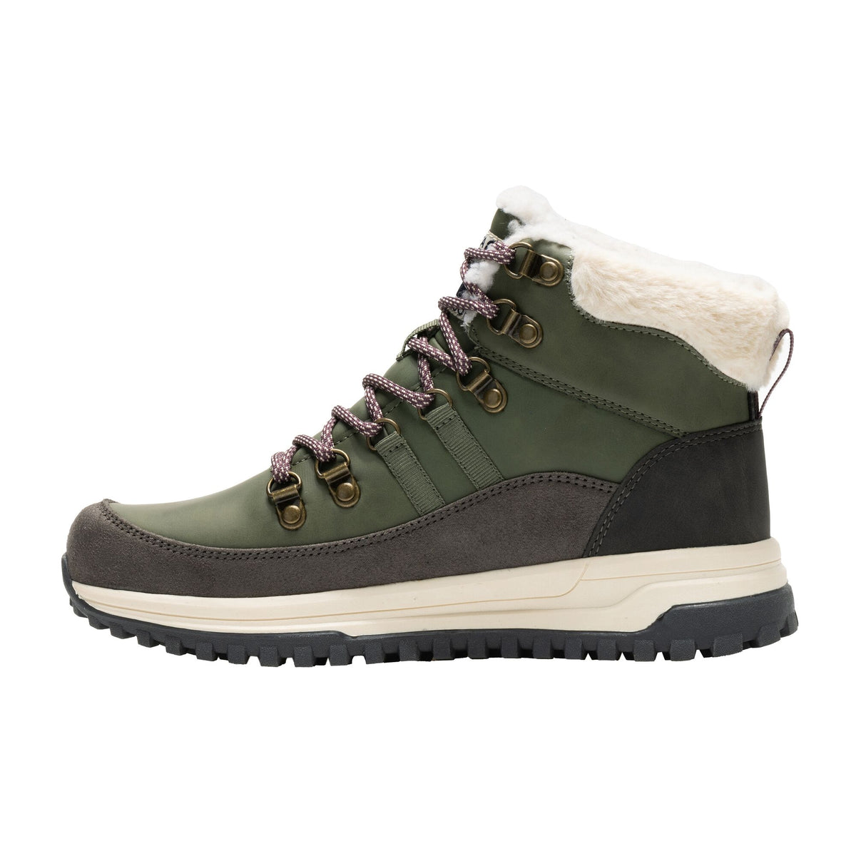 Dark Khaki-Fig - Side - Regatta Womens-Ladies Elbourne Walking Boots
