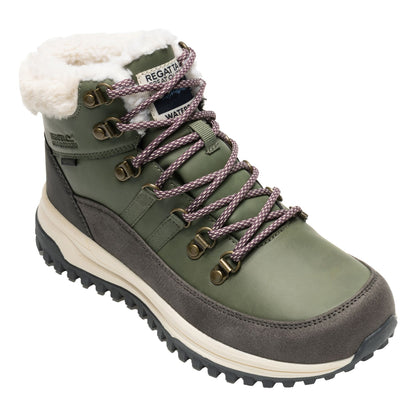 Dark Khaki-Fig - Close up - Regatta Womens-Ladies Elbourne Walking Boots