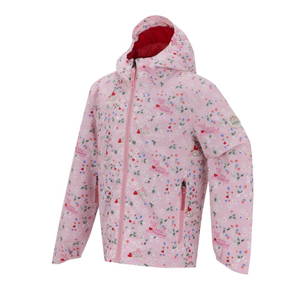 Pink - Side - Cath Kidston Girls Puppy Waterproof Jacket