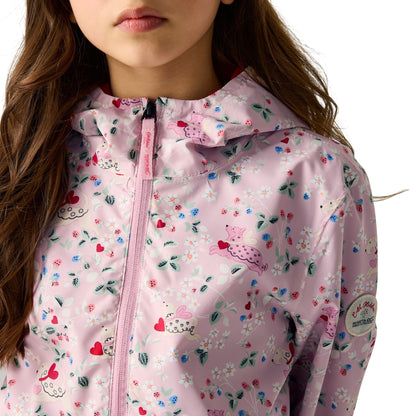 Pink - Close up - Cath Kidston Girls Puppy Waterproof Jacket