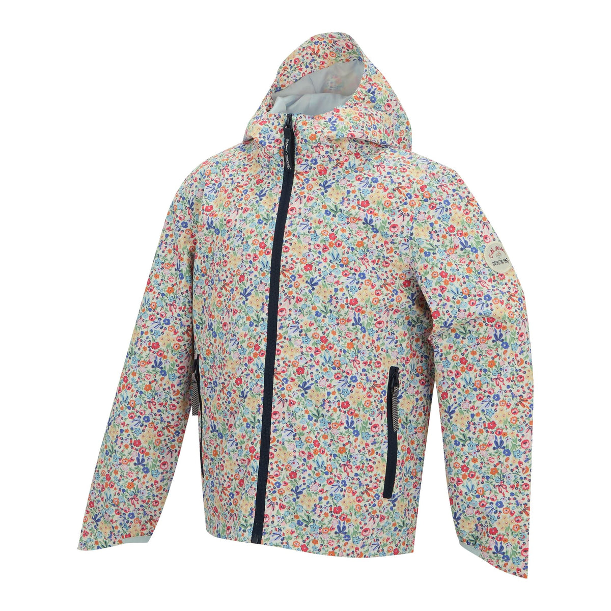 Powder Lilac-Pink Haze - Side - Regatta Girls Cath Kidston Floral Waterproof Jacket