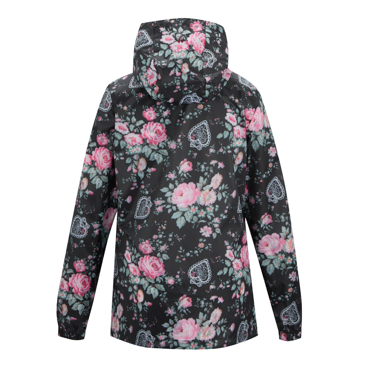 Black - Back - Regatta Womens-Ladies Cath Kidston Hackney Rose Waterproof Shell Jacket