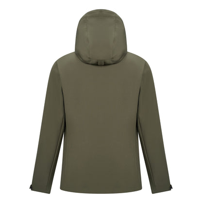 Dark Khaki - Back - Regatta Mens Denvo Wind Resistant Soft Shell Jacket