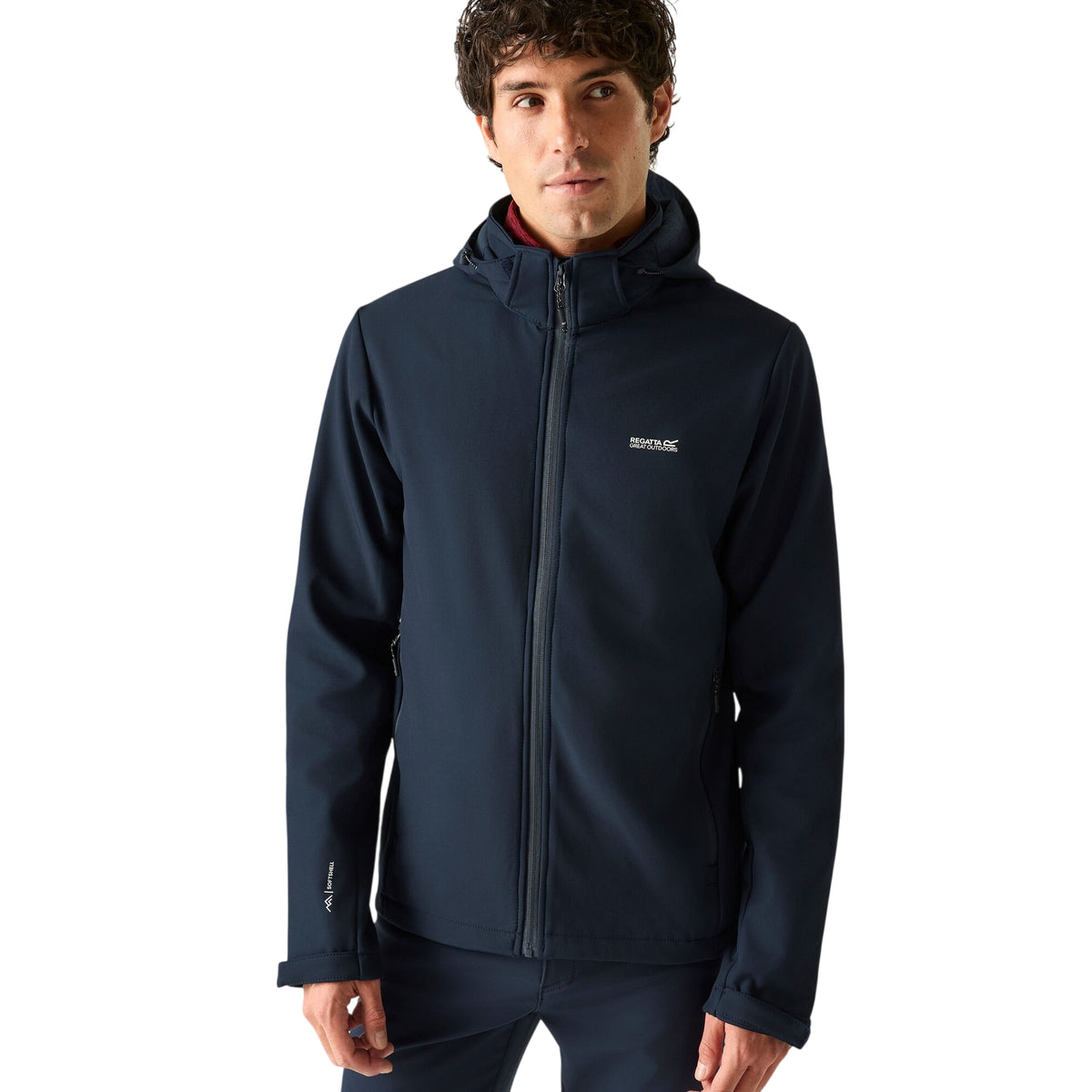 Navy - Pack Shot - Regatta Mens Denvo Wind Resistant Soft Shell Jacket