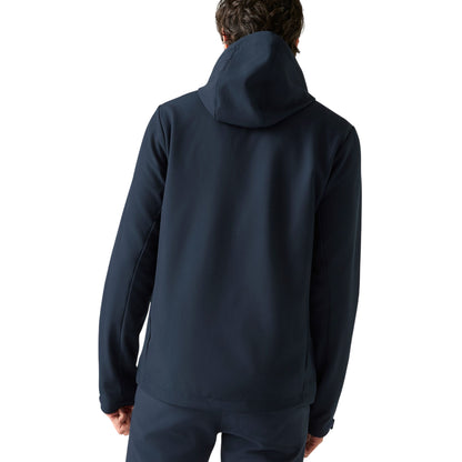 Navy - Close up - Regatta Mens Denvo Wind Resistant Soft Shell Jacket