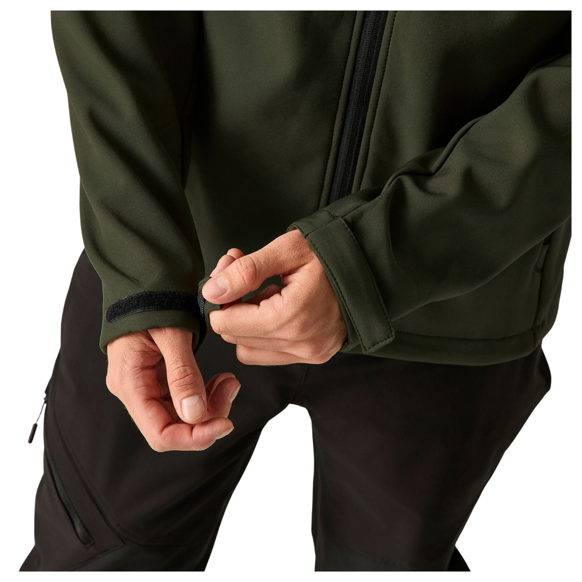 Dark Khaki - Pack Shot - Regatta Mens Denvo Wind Resistant Soft Shell Jacket