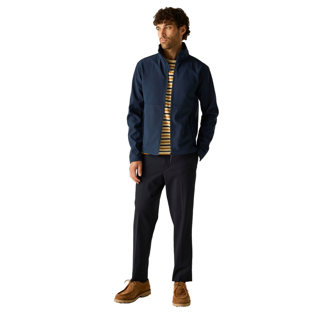 Navy - Close up - Regatta Professional Unisex Adult Recyclable Soft Shell Jacket