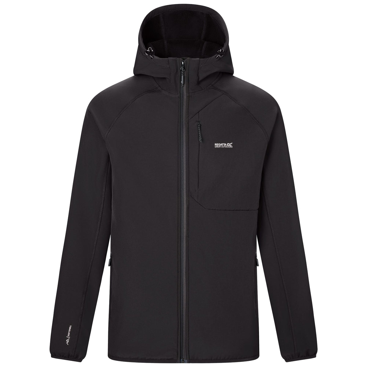 Black - Front - Regatta Mens Ossek Soft Shell Jacket
