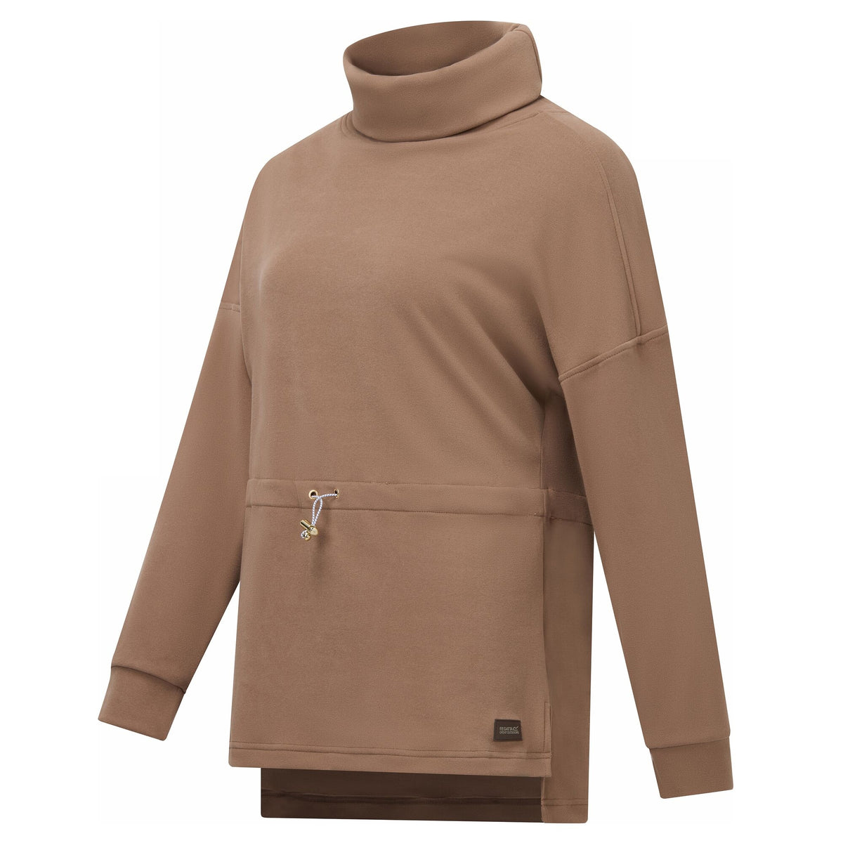 Mocha - Side - Regatta Womens-Ladies Roll Neck Pull Over Fleece