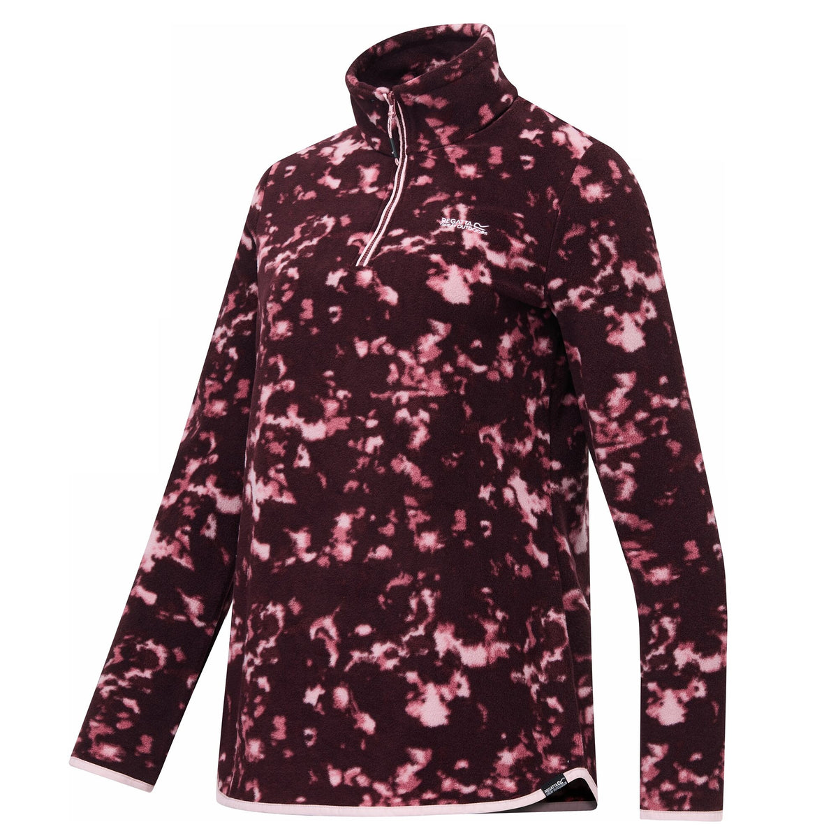 Fig - Side - Regatta Womens-Ladies Margot Brush Stroke Quarter Zip Fleece