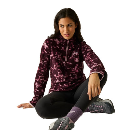 Fig - Pack Shot - Regatta Womens-Ladies Margot Brush Stroke Quarter Zip Fleece