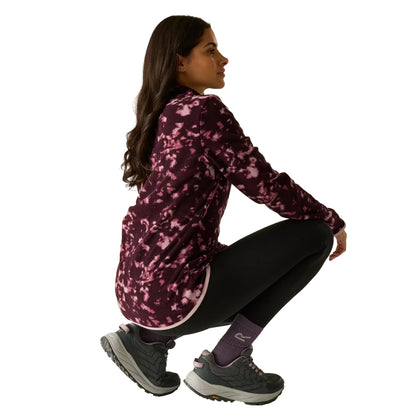 Fig - Close up - Regatta Womens-Ladies Margot Brush Stroke Quarter Zip Fleece
