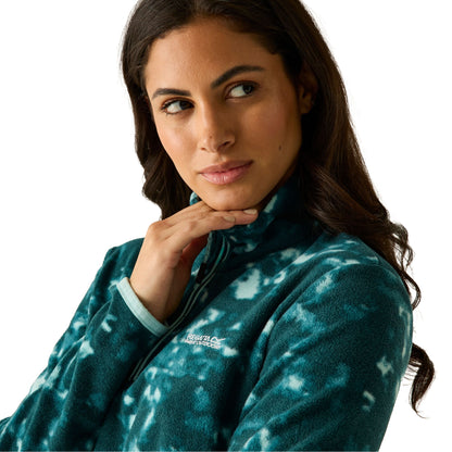 Mediterranea - Pack Shot - Regatta Womens-Ladies Margot Brush Stroke Quarter Zip Fleece