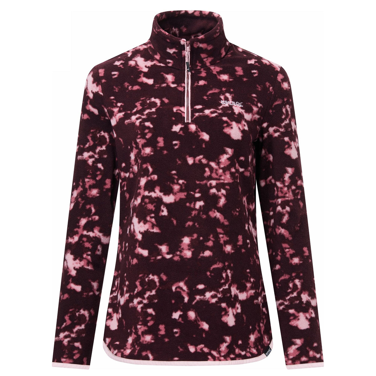 Fig - Front - Regatta Womens-Ladies Margot Brush Stroke Quarter Zip Fleece