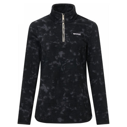 Black - Front - Regatta Womens-Ladies Margot Brush Stroke Quarter Zip Fleece