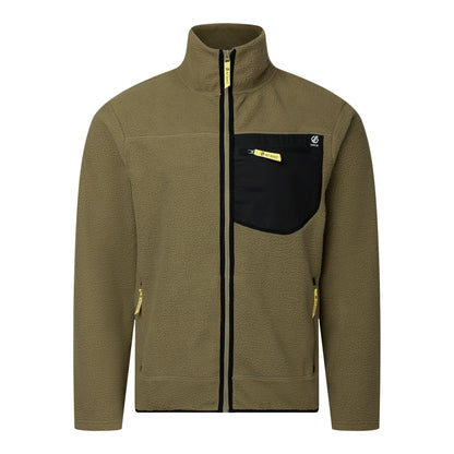 Martini Olive - Front - Dare 2B Mens Camber Shield Borg Fleece Jacket