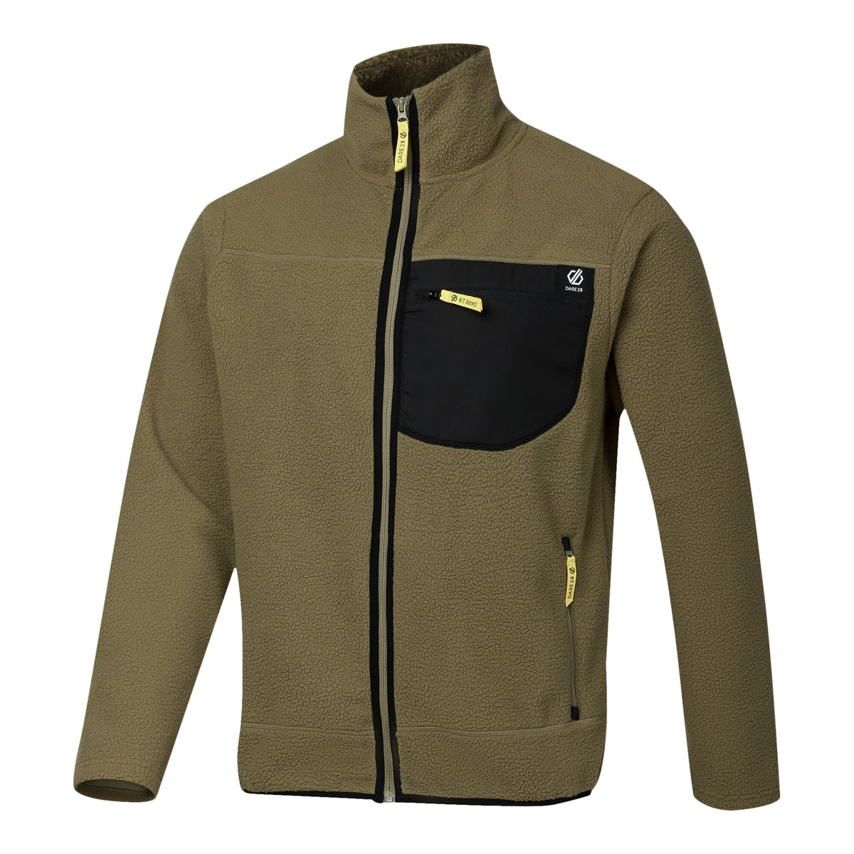 Martini Olive - Side - Dare 2B Mens Camber Shield Borg Fleece Jacket
