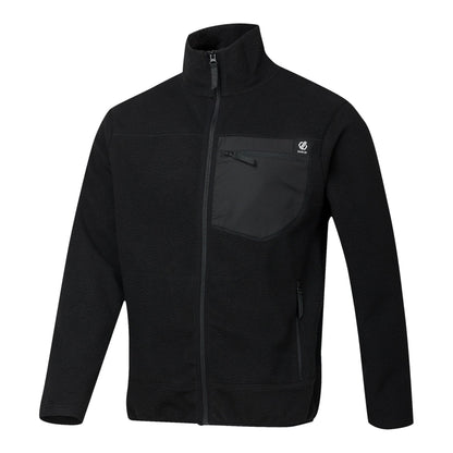 Black - Side - Dare 2B Mens Camber Shield Borg Fleece Jacket