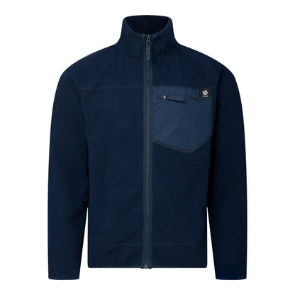Navy - Front - Dare 2B Mens Camber Shield Borg Fleece Jacket