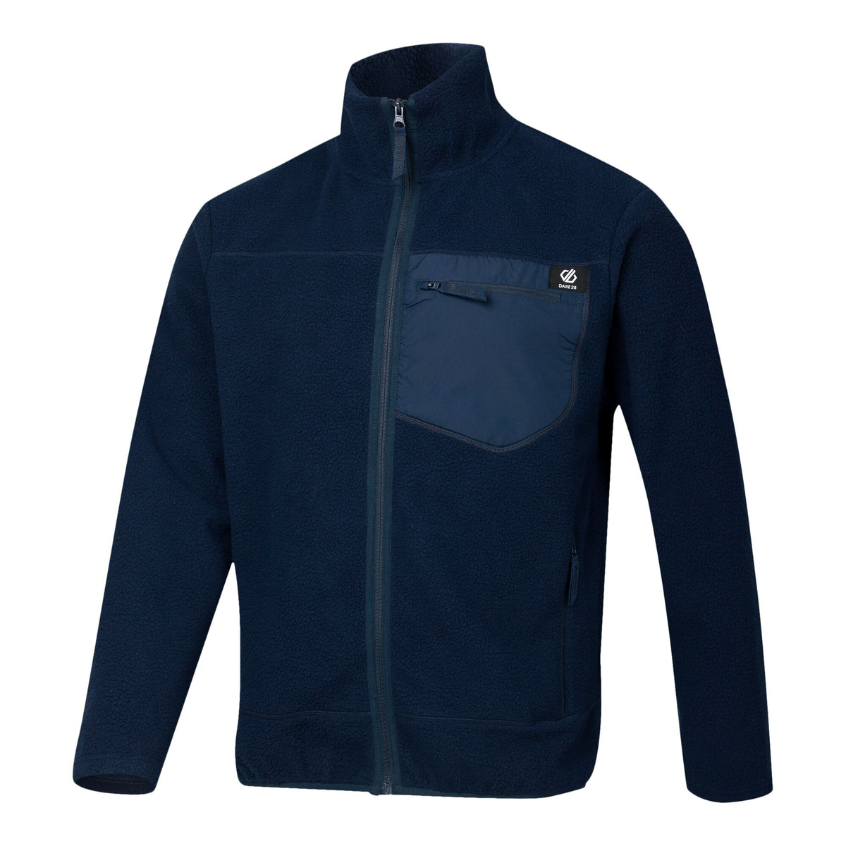 Navy - Side - Dare 2B Mens Camber Shield Borg Fleece Jacket