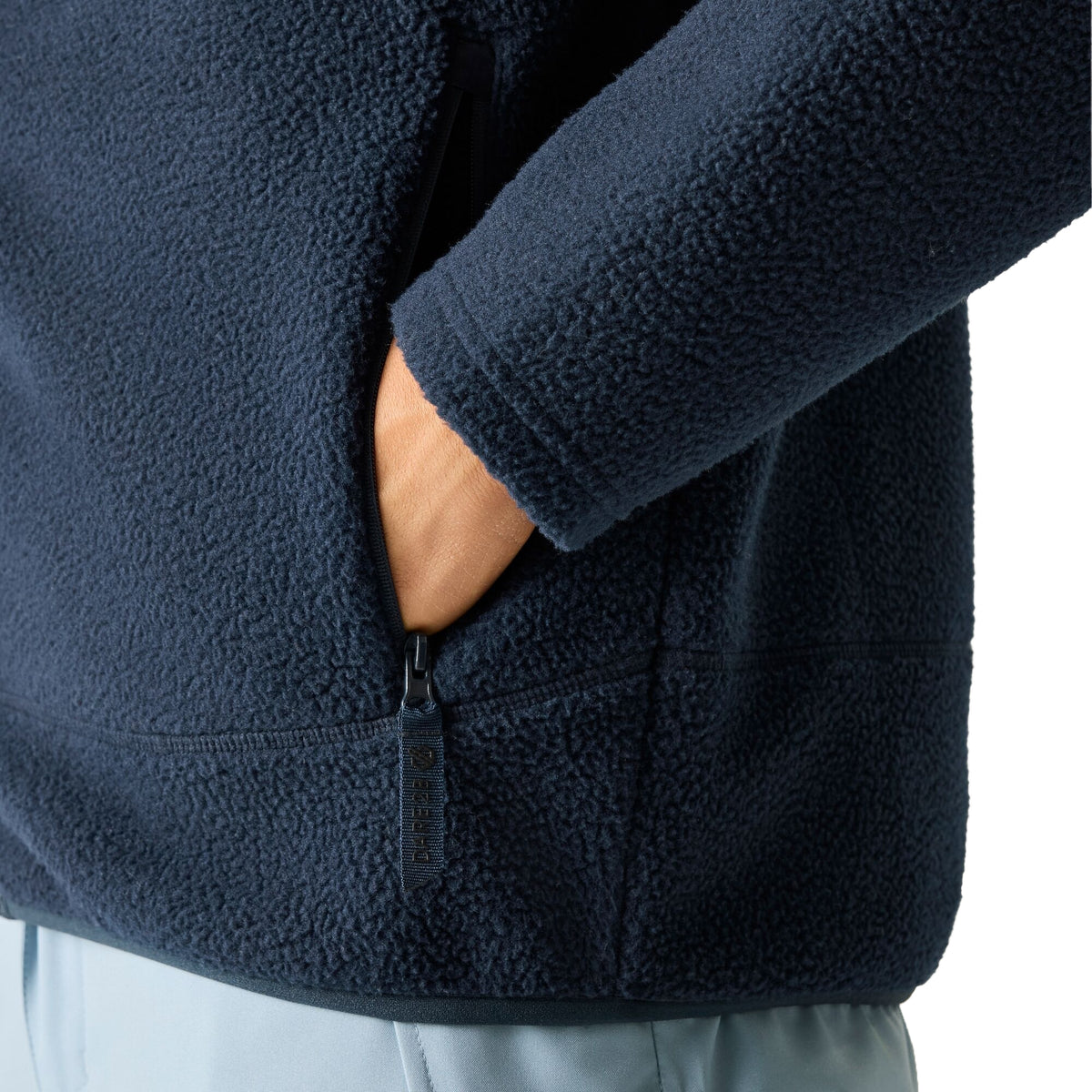 Navy - Pack Shot - Dare 2B Mens Camber Shield Borg Fleece Jacket