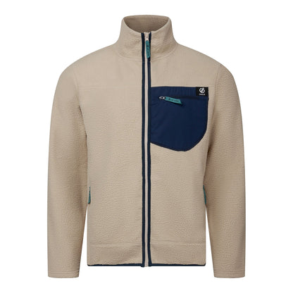 White Pepper - Front - Dare 2B Mens Camber Shield Borg Fleece Jacket