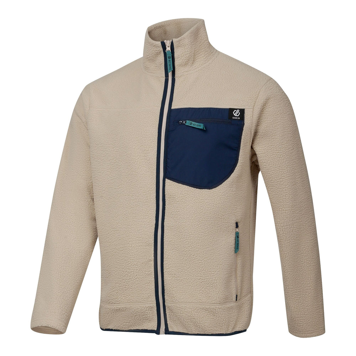 White Pepper - Side - Dare 2B Mens Camber Shield Borg Fleece Jacket