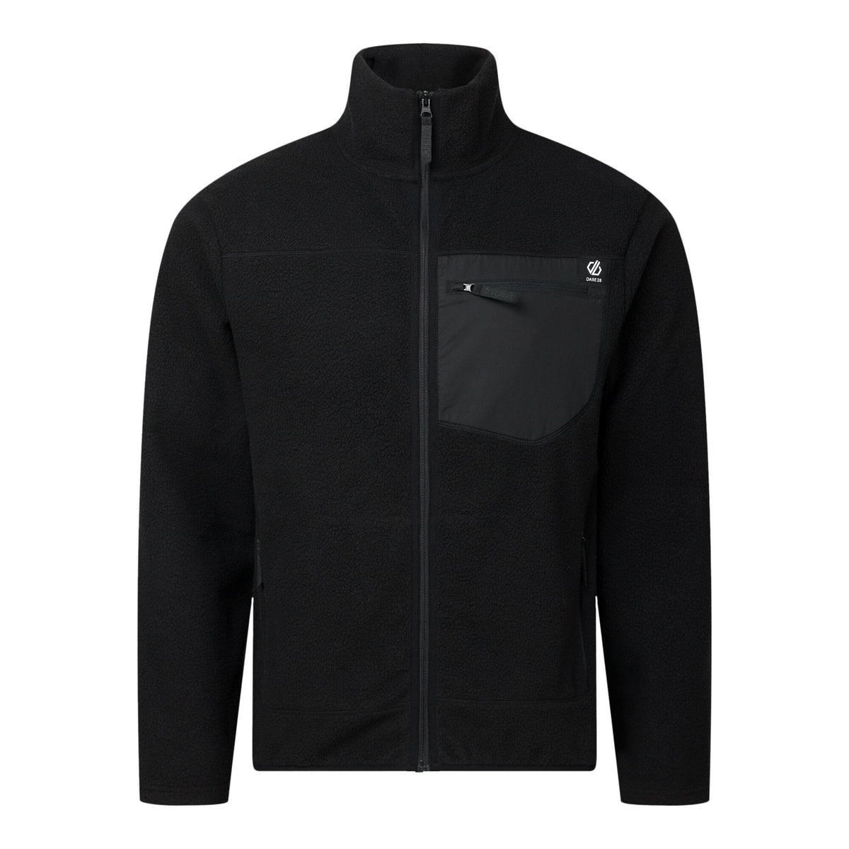 Black - Front - Dare 2B Mens Camber Shield Borg Fleece Jacket