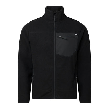 Black - Front - Dare 2B Mens Camber Shield Borg Fleece Jacket