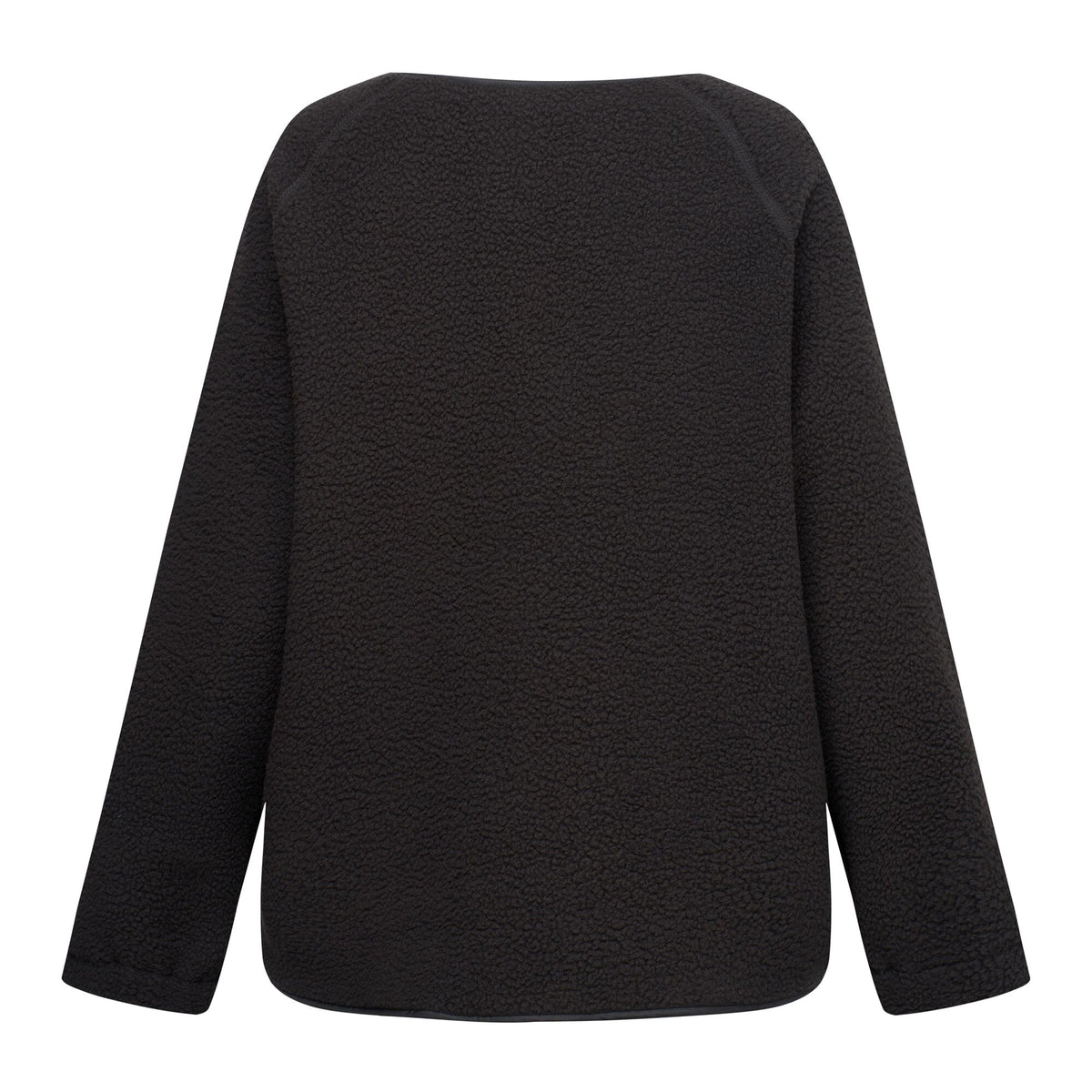 Black - Back - Regatta Womens-Ladies Lea Borg Snap-Front Fleece