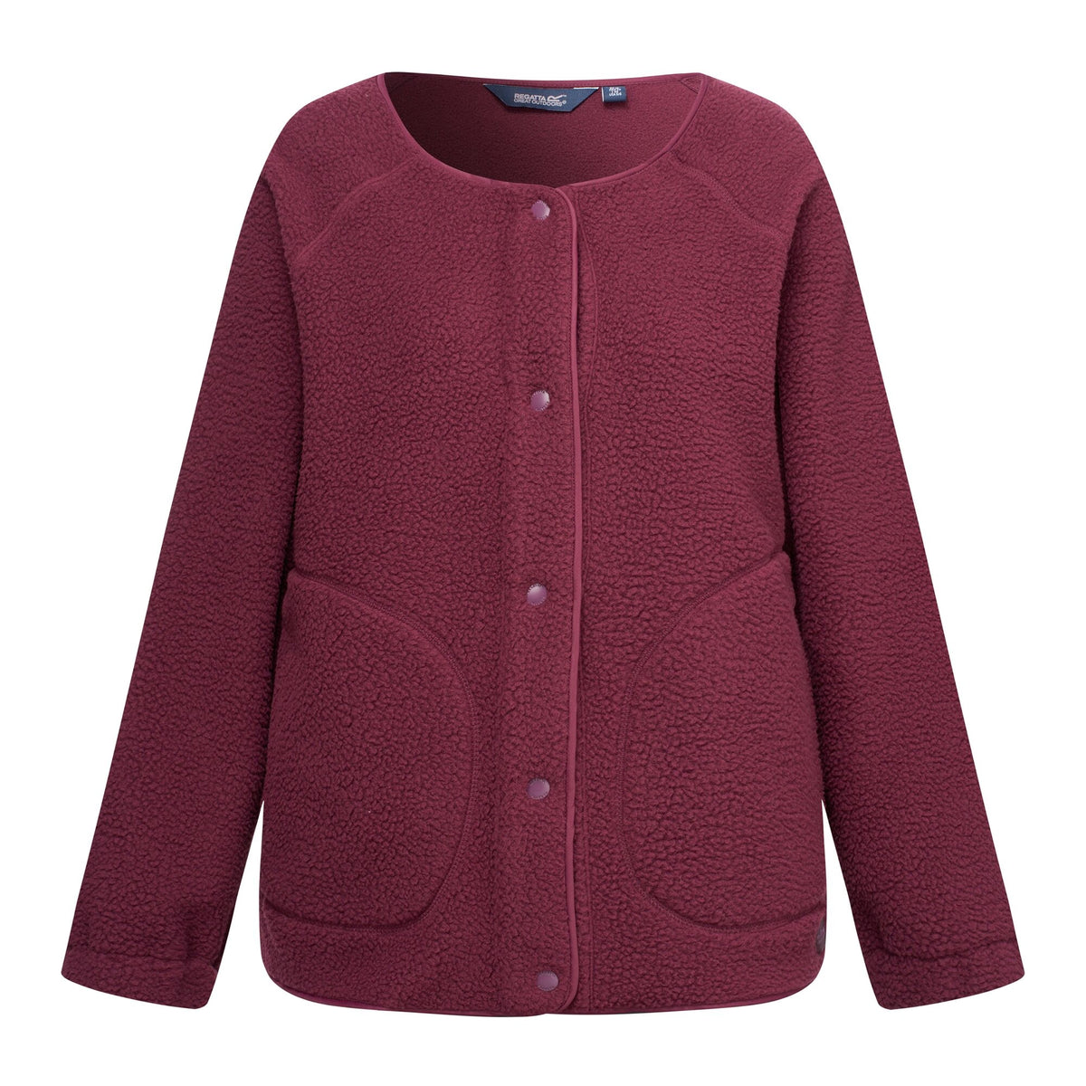 Fig - Front - Regatta Womens-Ladies Lea Borg Snap-Front Fleece