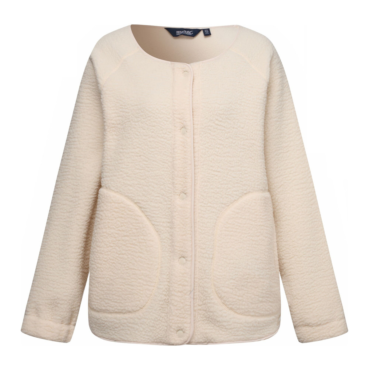 Light Vanilla - Front - Regatta Womens-Ladies Lea Borg Snap-Front Fleece