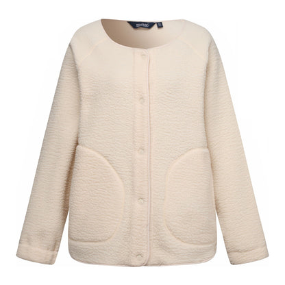 Light Vanilla - Front - Regatta Womens-Ladies Lea Borg Snap-Front Fleece