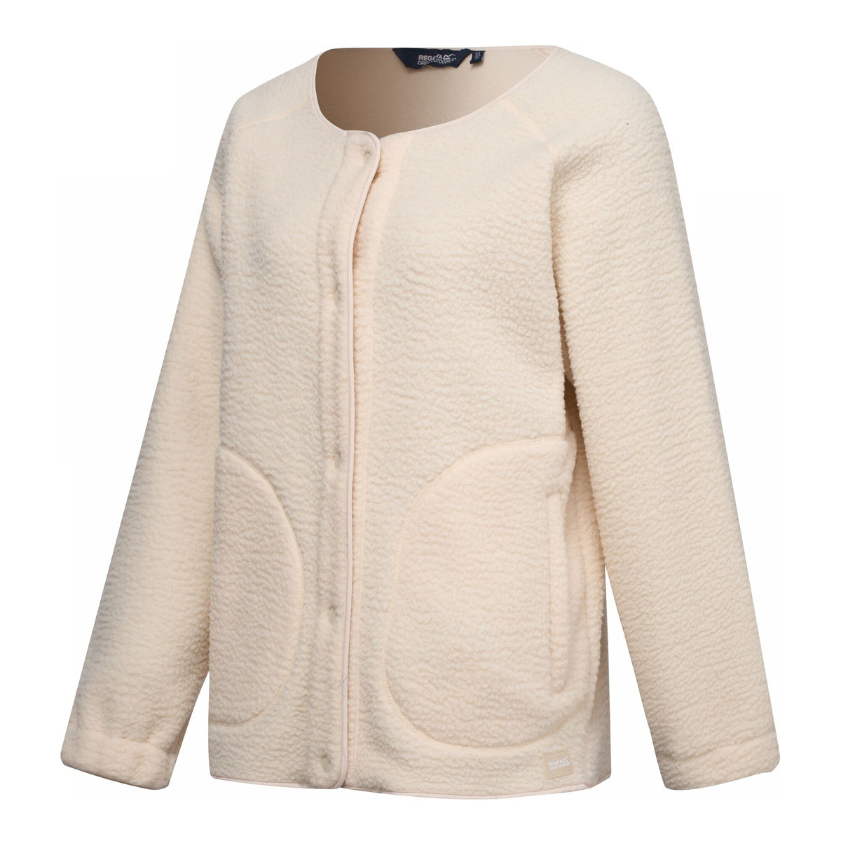 Light Vanilla - Side - Regatta Womens-Ladies Lea Borg Snap-Front Fleece