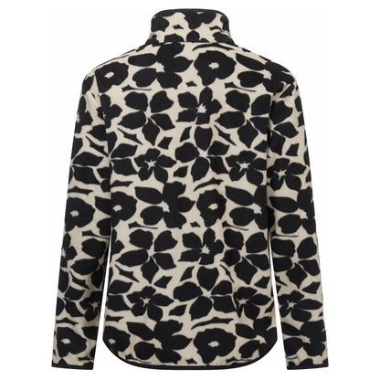 Black-White - Back - Regatta Womens-Ladies Frankie Shadow Flower Half Zip Fleece