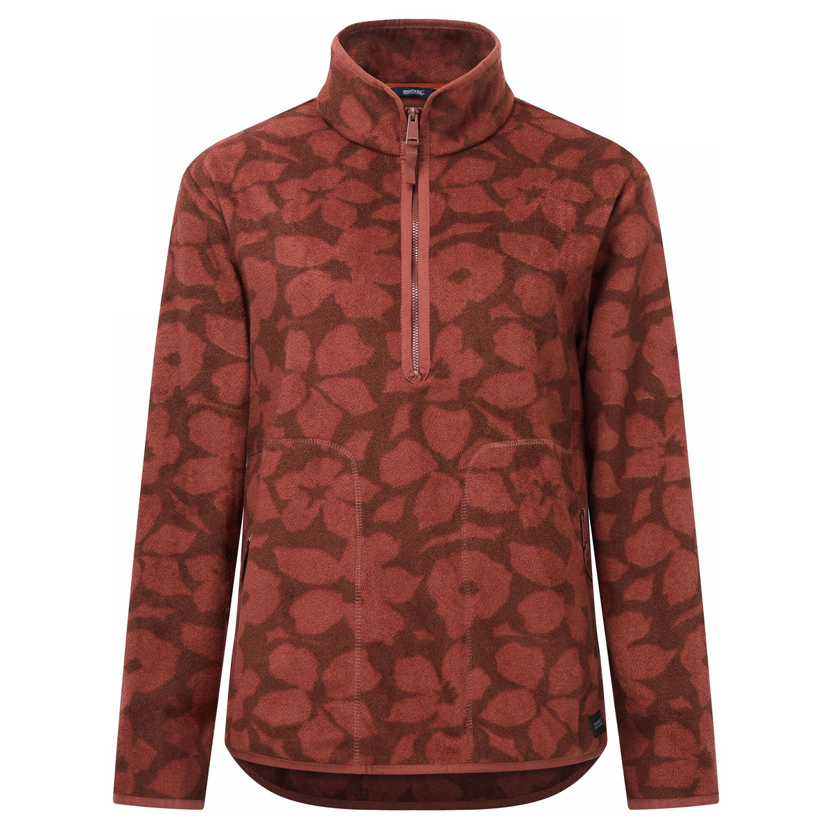 Dark Cherry - Front - Regatta Womens-Ladies Frankie Shadow Flower Half Zip Fleece