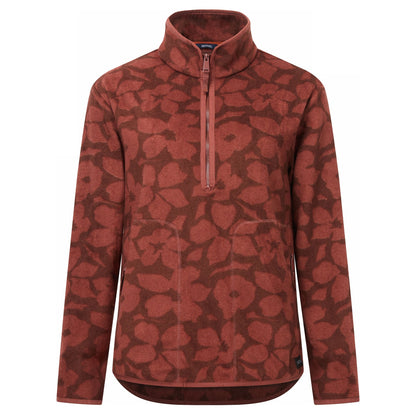 Dark Cherry - Front - Regatta Womens-Ladies Frankie Shadow Flower Half Zip Fleece