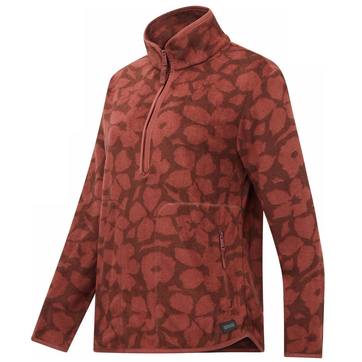 Dark Cherry - Side - Regatta Womens-Ladies Frankie Shadow Flower Half Zip Fleece