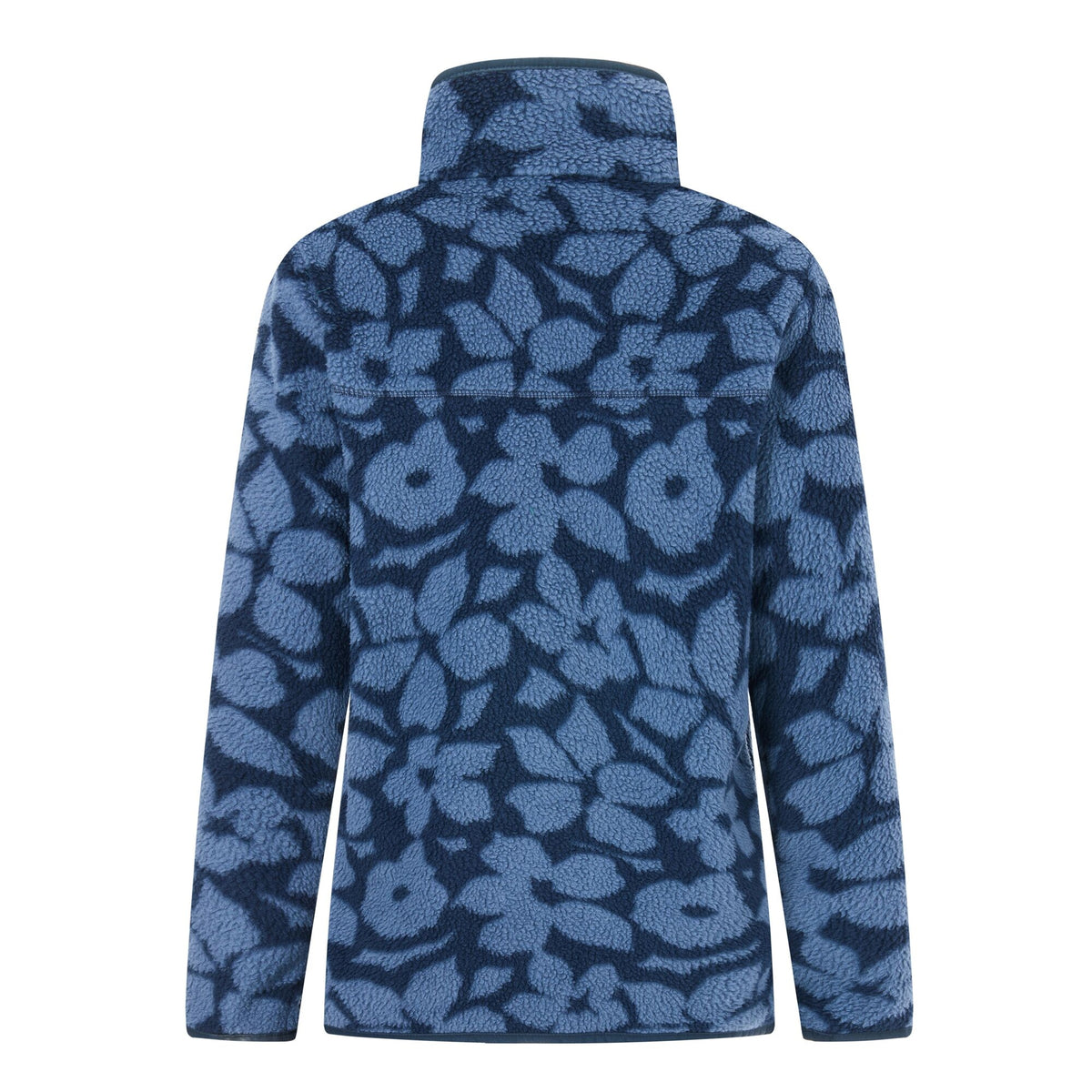 Navy - Back - Regatta Womens-Ladies Frankie Shadow Flower Borg Half Zip Fleece Jacket