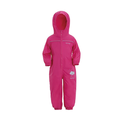 Jem - Front - Regatta Great Outdoors Childrens Toddlers Puddle IV Waterproof Rainsuit