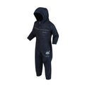 Navy - Back - Regatta Great Outdoors Childrens Toddlers Puddle IV Waterproof Rainsuit