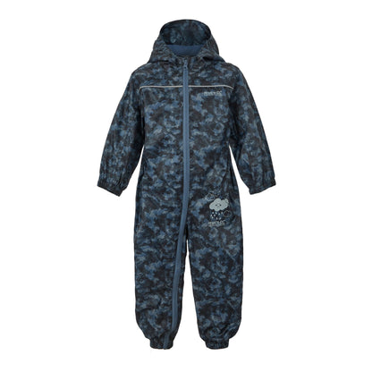 China Blue - Front - Regatta Great Outdoors Childrens Toddlers Puddle IV Waterproof Rainsuit