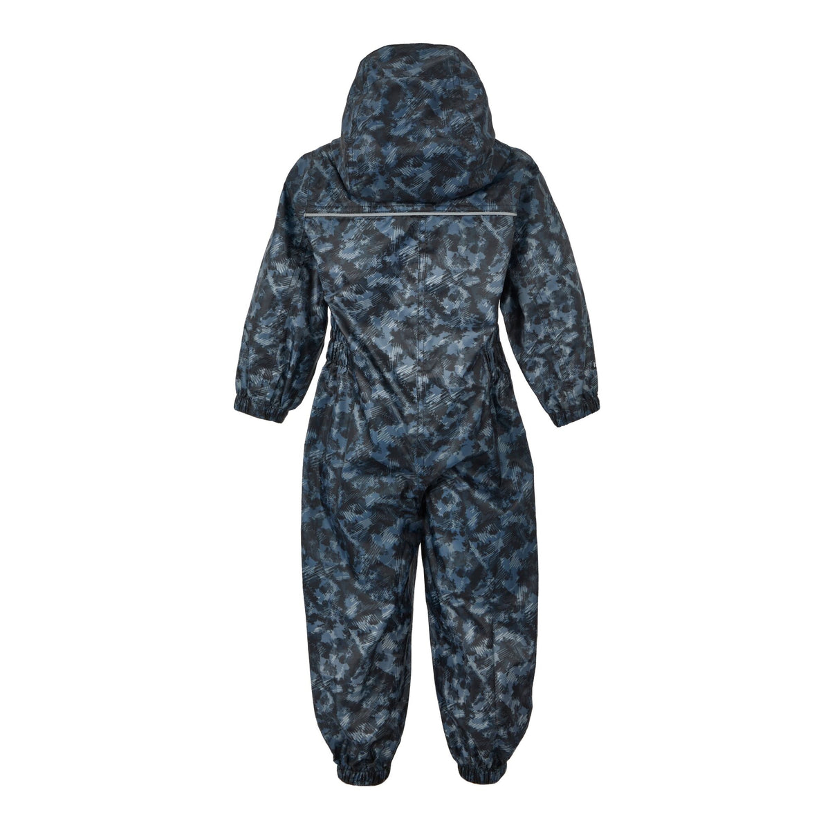 China Blue - Back - Regatta Great Outdoors Childrens Toddlers Puddle IV Waterproof Rainsuit