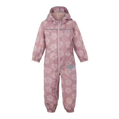 Powder Lilac-Pink Haze - Front - Regatta Great Outdoors Childrens Toddlers Puddle IV Waterproof Rainsuit