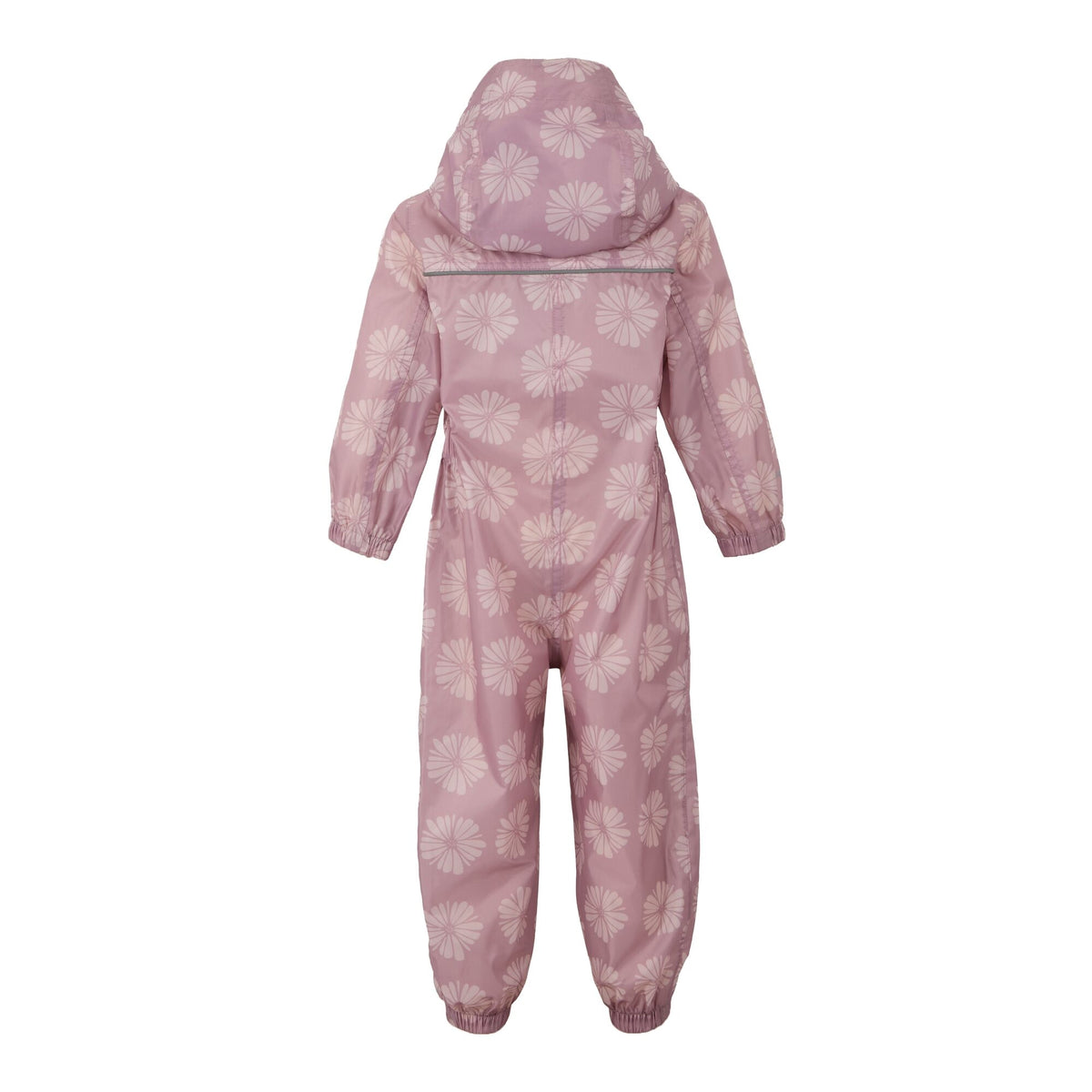Powder Lilac-Pink Haze - Back - Regatta Great Outdoors Childrens Toddlers Puddle IV Waterproof Rainsuit