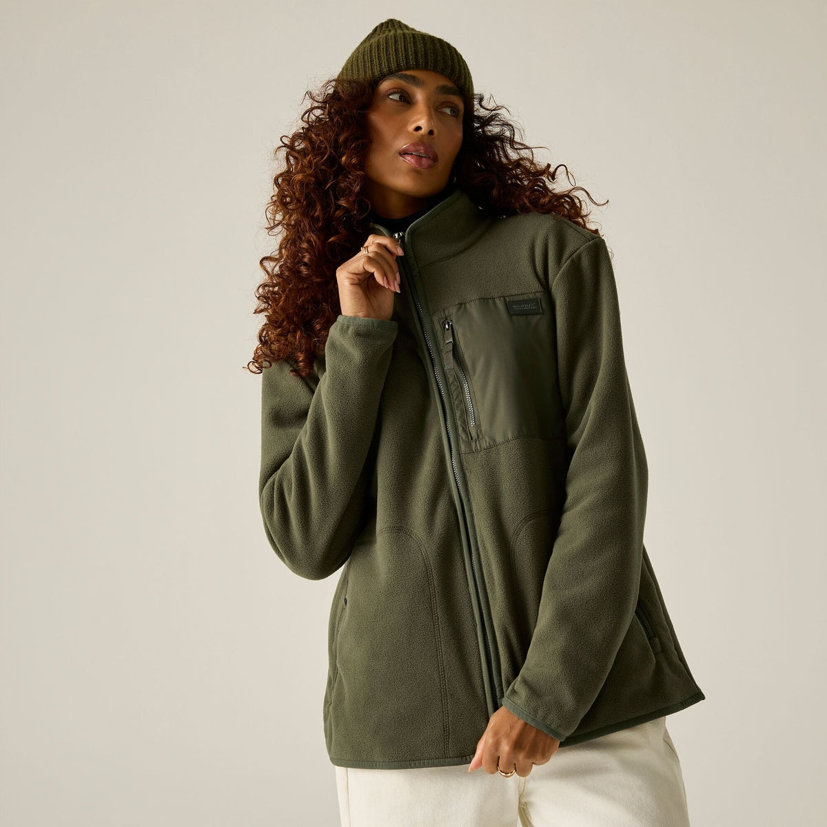 Dark Khaki - Pack Shot - Regatta Womens-Ladies Frankie Full Zip Fleece