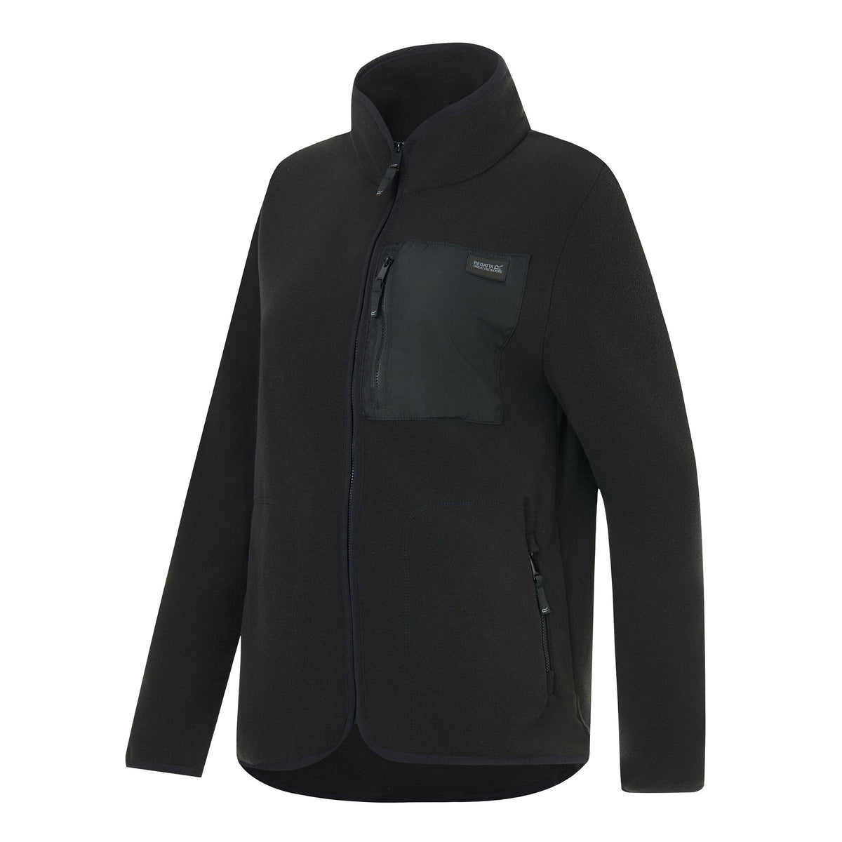 Black - Side - Regatta Womens-Ladies Frankie Full Zip Fleece