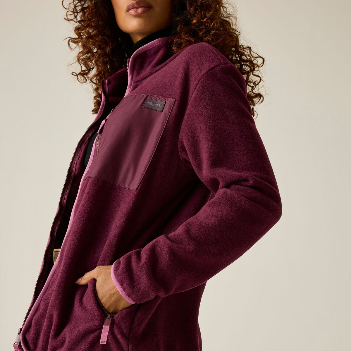 Fig-Violet - Pack Shot - Regatta Womens-Ladies Frankie Full Zip Fleece