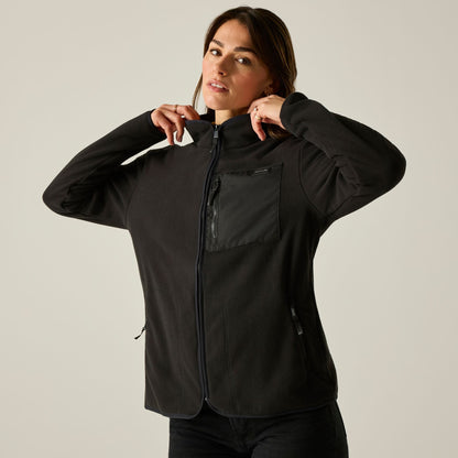 Black - Pack Shot - Regatta Womens-Ladies Frankie Full Zip Fleece