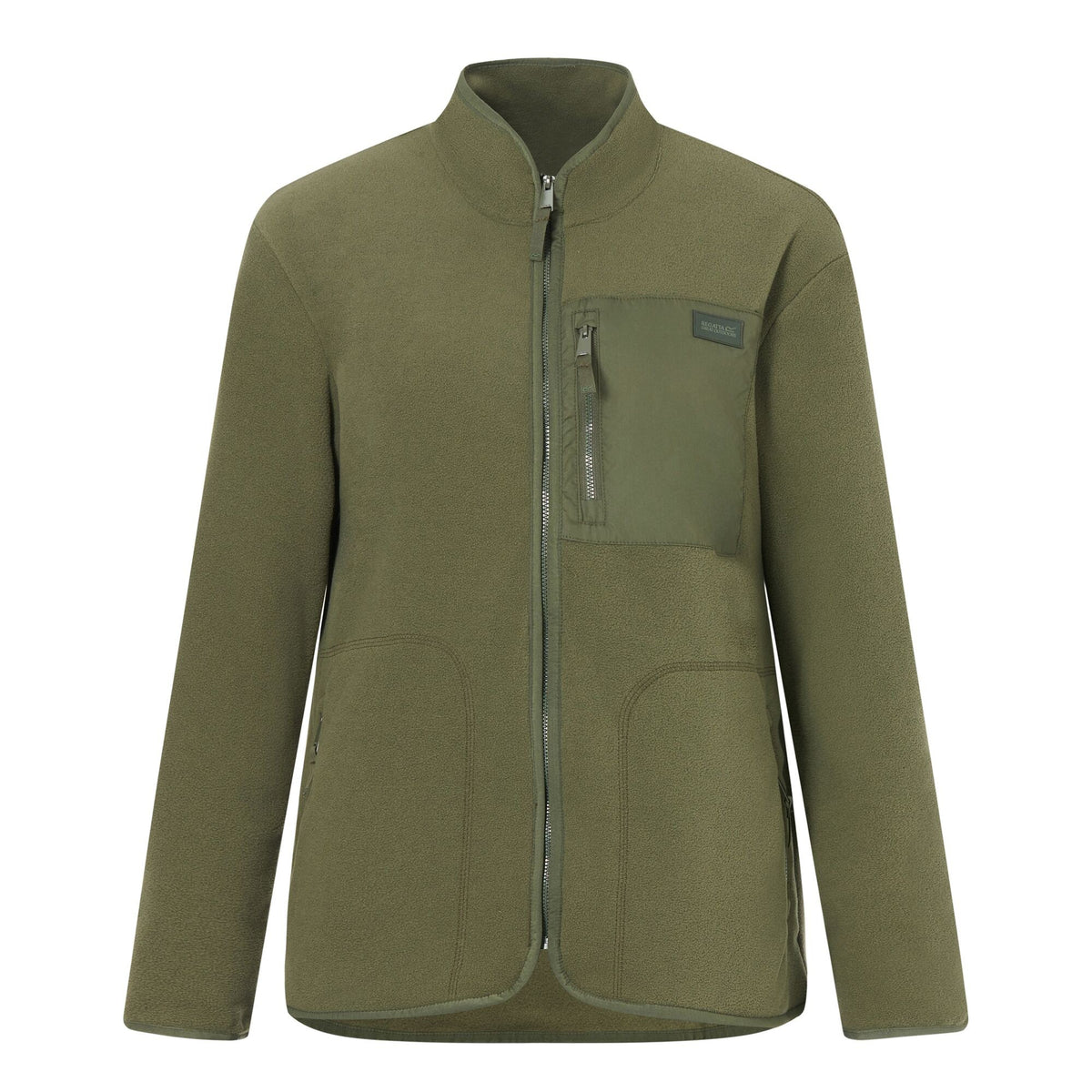 Dark Khaki - Front - Regatta Womens-Ladies Frankie Full Zip Fleece
